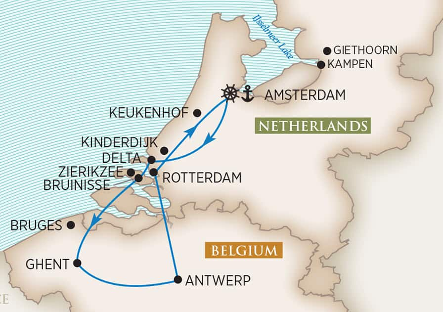 Tulip Time Itinerary Map